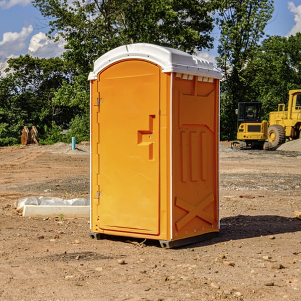 how often are the portable restrooms cleaned and serviced during a rental period in Rancho Banquete TX